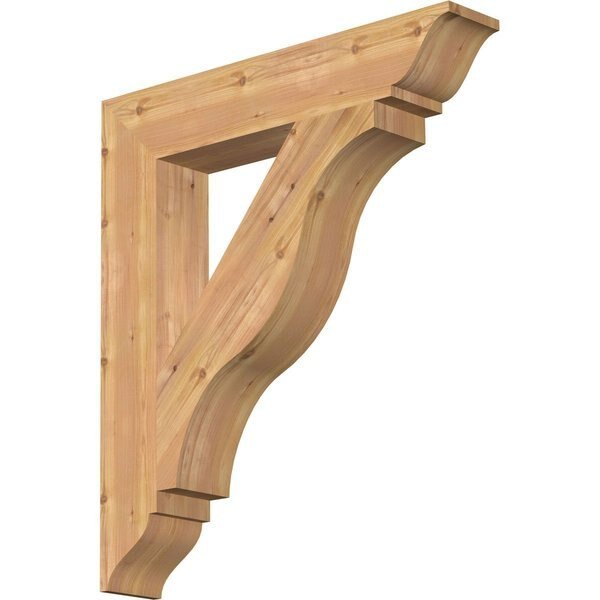 Funston Traditional Smooth Bracket, Western Red Cedar, 5 1/2